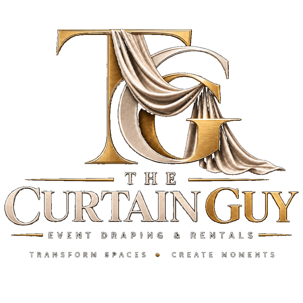 The Curtain Guy — Event Draping & Rentals. Transform Spaces · Create Moments